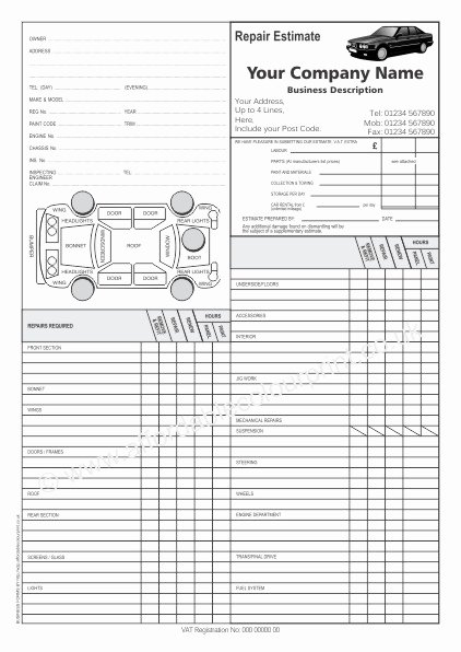 Auto Repair Estimate Form Pdf - Auto Repair Estimate Form PDf Beautiful Car Servicing Repair Forms Full Service Checklist Of Auto Repair Estimate Form PDf