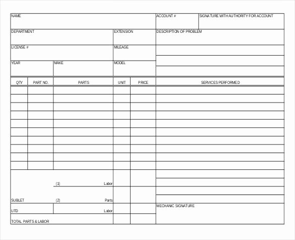 Auto Repair Estimate form Pdf Best Of Auto Repair Estimate form Pdf – Amandae