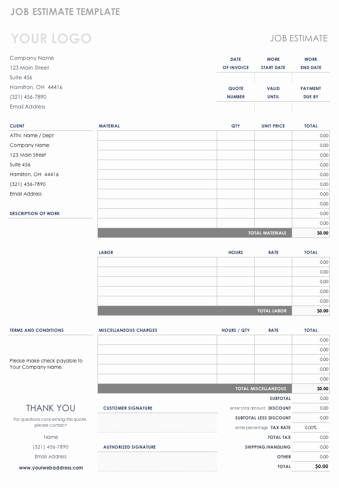 Auto Repair Estimate form Pdf Fresh Free Microsoft Fice Templates Smartsheet