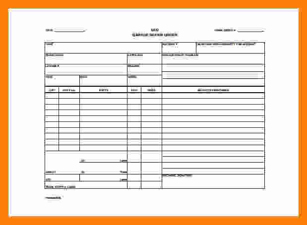 Auto Repair order Template Word Beautiful 11 Vehicle Repair order Template