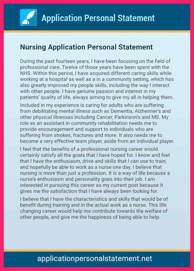 Autobiography for Grad School New Nursing Personal Statement