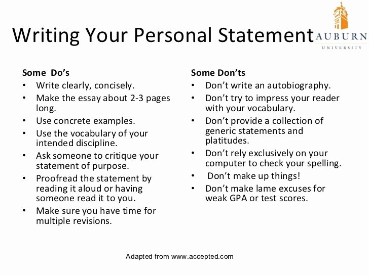 Autobiography for Graduate School Beautiful Short Personal Statement Examples 10