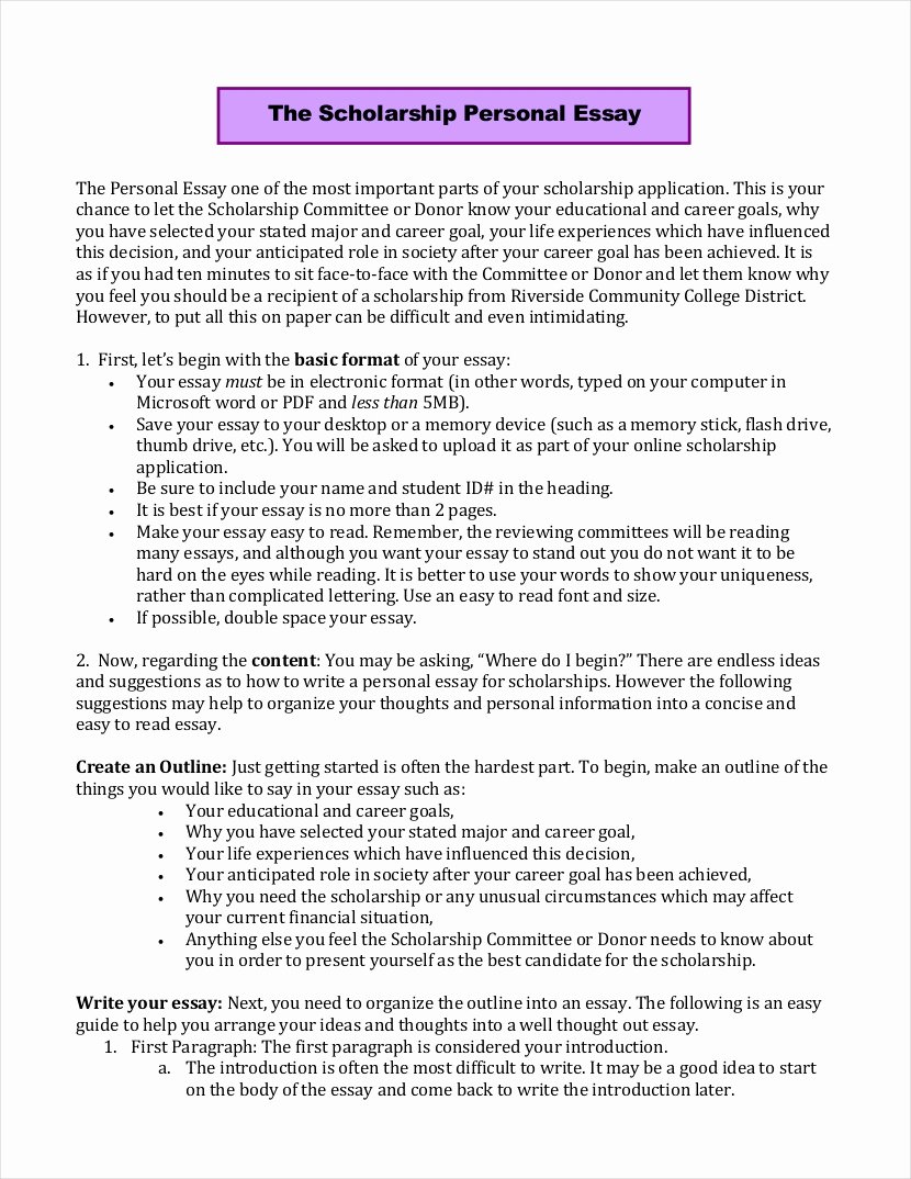 Autobiography for Scholarship Examples Awesome 10 Scholarship Essay Examples Free Pdf format Download