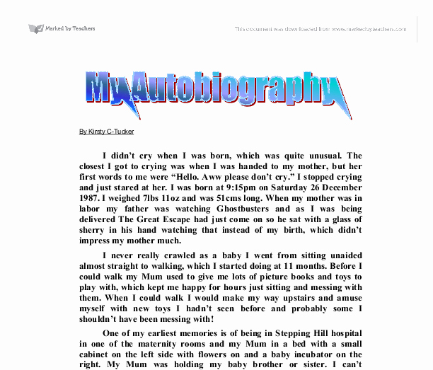 Autobiography for Scholarship Examples Fresh Essay Example Autobiography