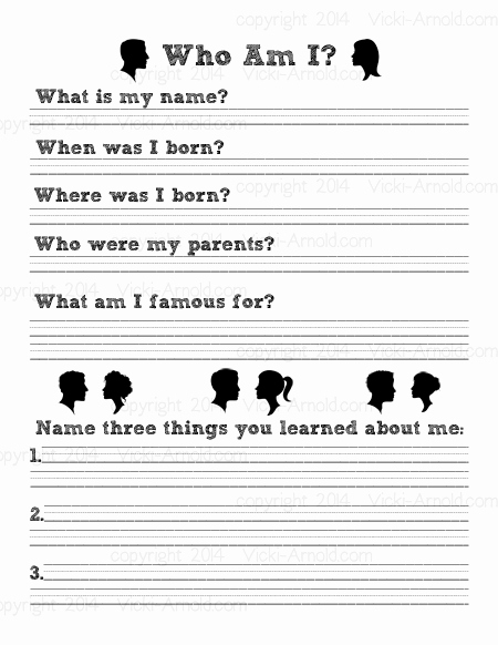 Autobiography Template for Elementary Students Fresh Free Biography Printable