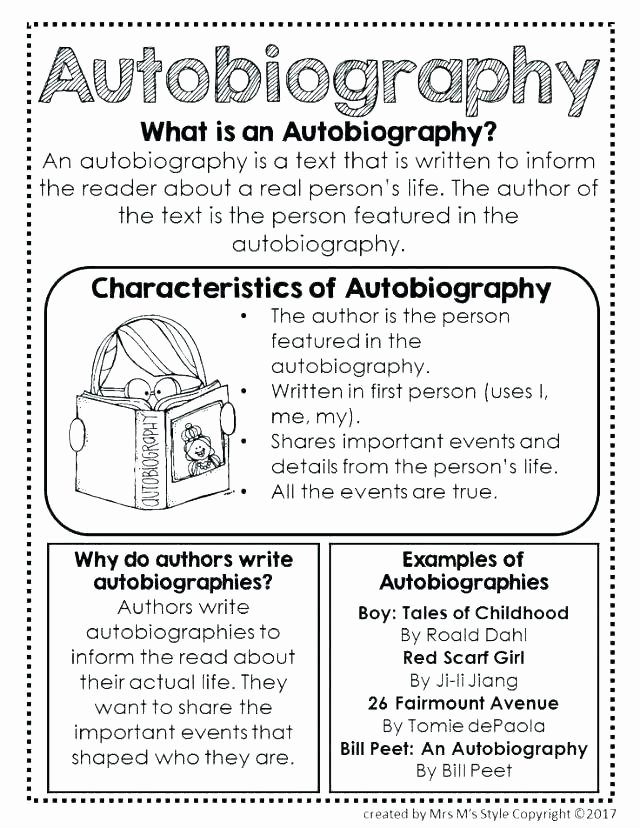 Autobiography Template for Elementary Students Inspirational Biography Template for Elementary Students