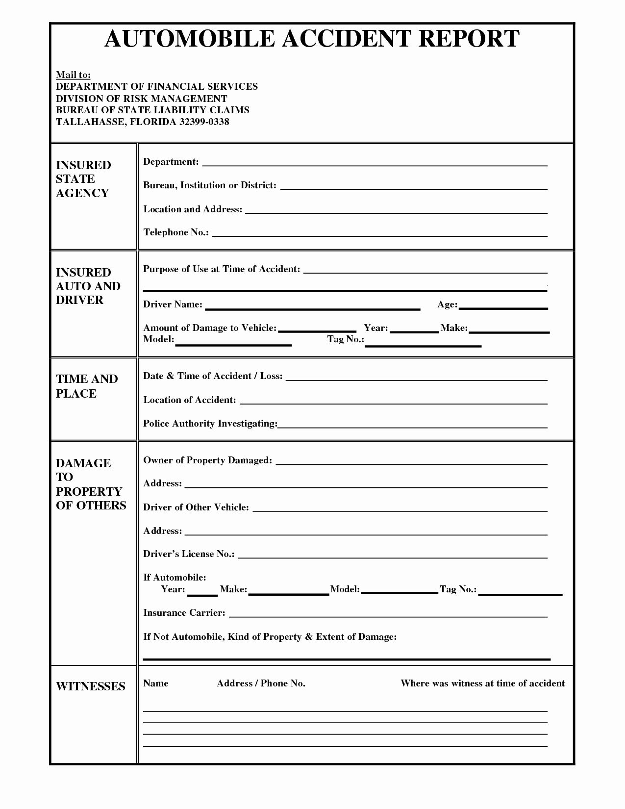 Automobile Accident form Awesome Best S Of Car Accident Report form Car Accident
