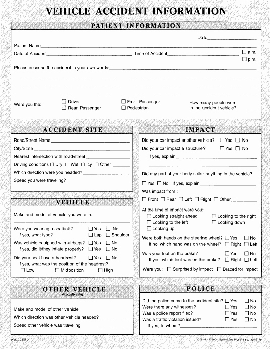 Automobile Accident form Awesome Traffic Accident Report form Template Motor Vehicle