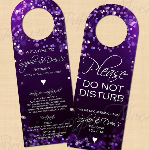 Avery Door Hanger Template Beautiful Purple Night Sky Door Hanger Text Editable Printable On
