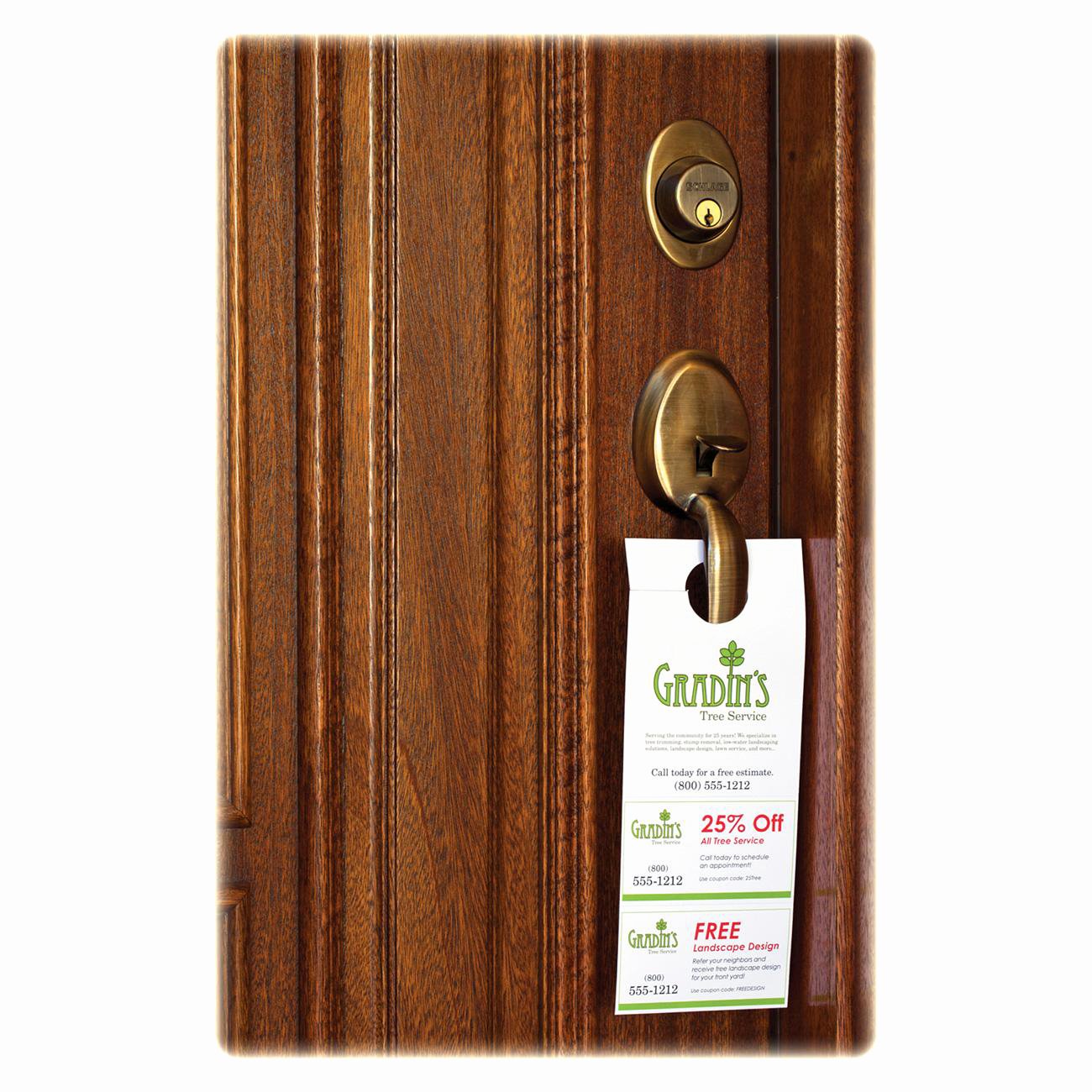 Avery Door Hanger Template Inspirational Door Hanger with Tear Away Cards Ld Products