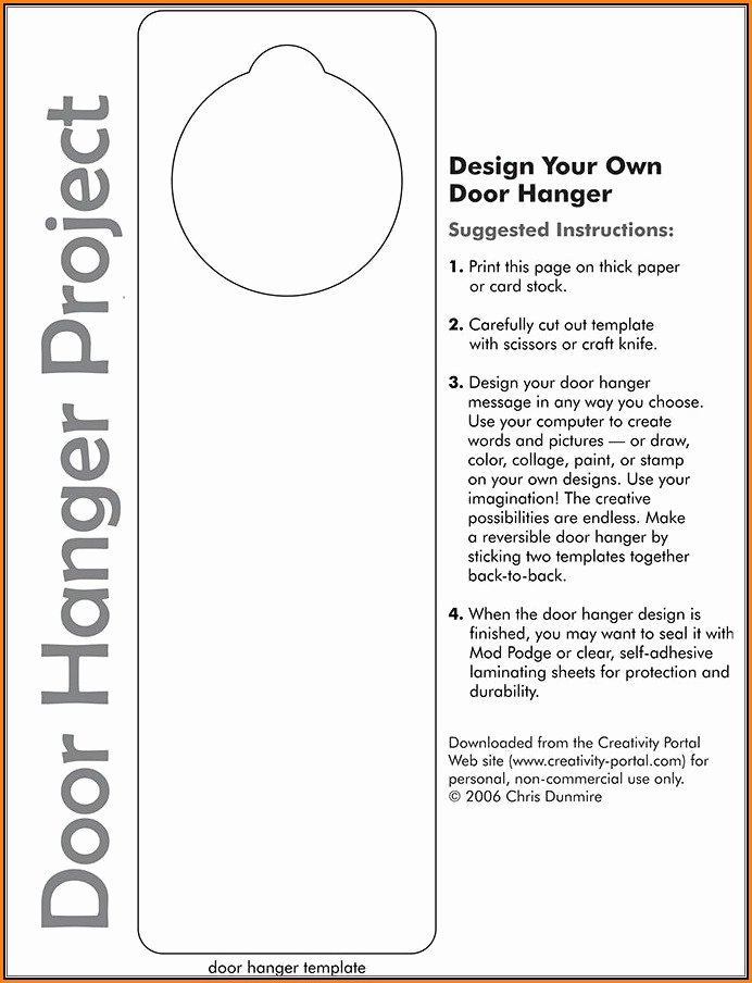 Avery Door Hanger Template Lovely Free Door Hanger Template for Word Template 1 Resume