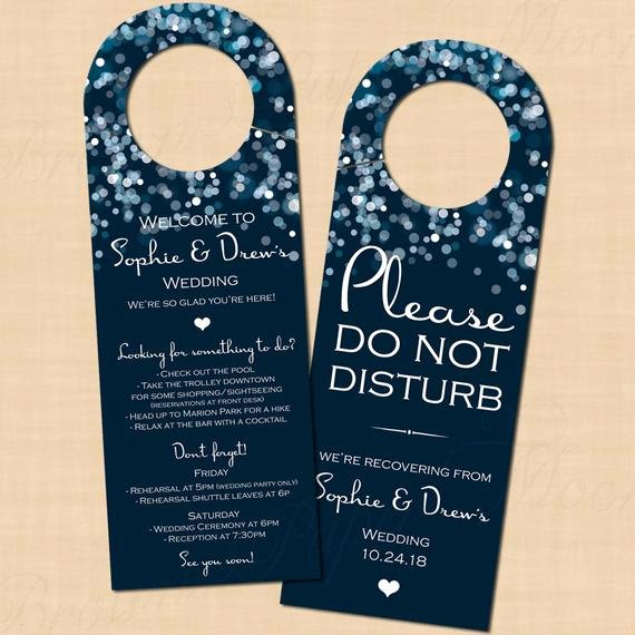 Avery Door Hanger Template Unique Sparkly Stars Water Blue Do Not Disturb Door Hangers