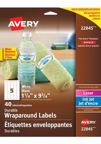 Avery Labels for Water Bottles Awesome Avery Durable Wraparound Water Bottle Labels 9 3 4