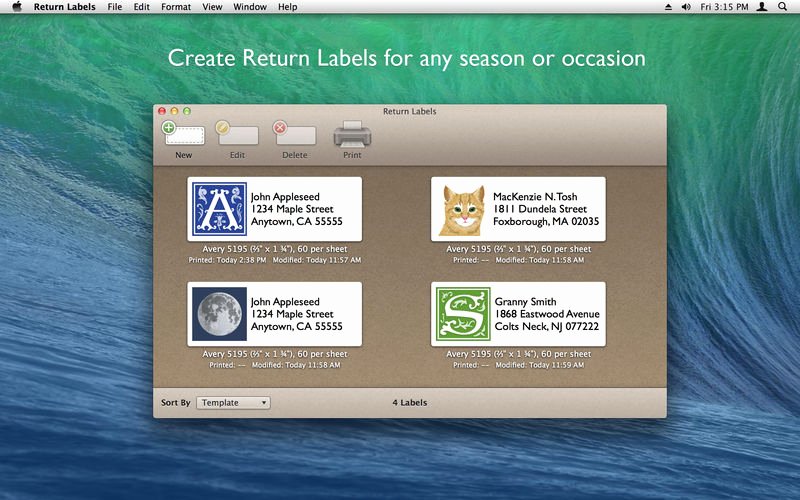 Avery Labels Template 18163 Unique Return Labels On the Mac App Store