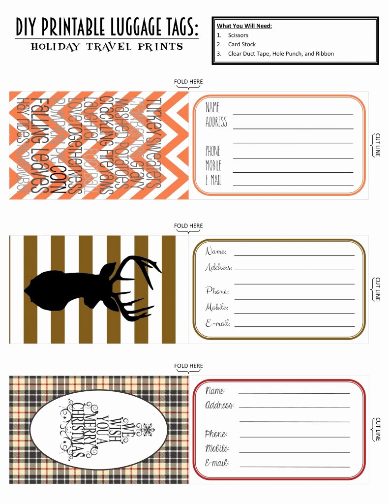 Avery Luggage Tag Template Elegant 53 Avery Luggage Tags Fish Extender Cabin Gift Light