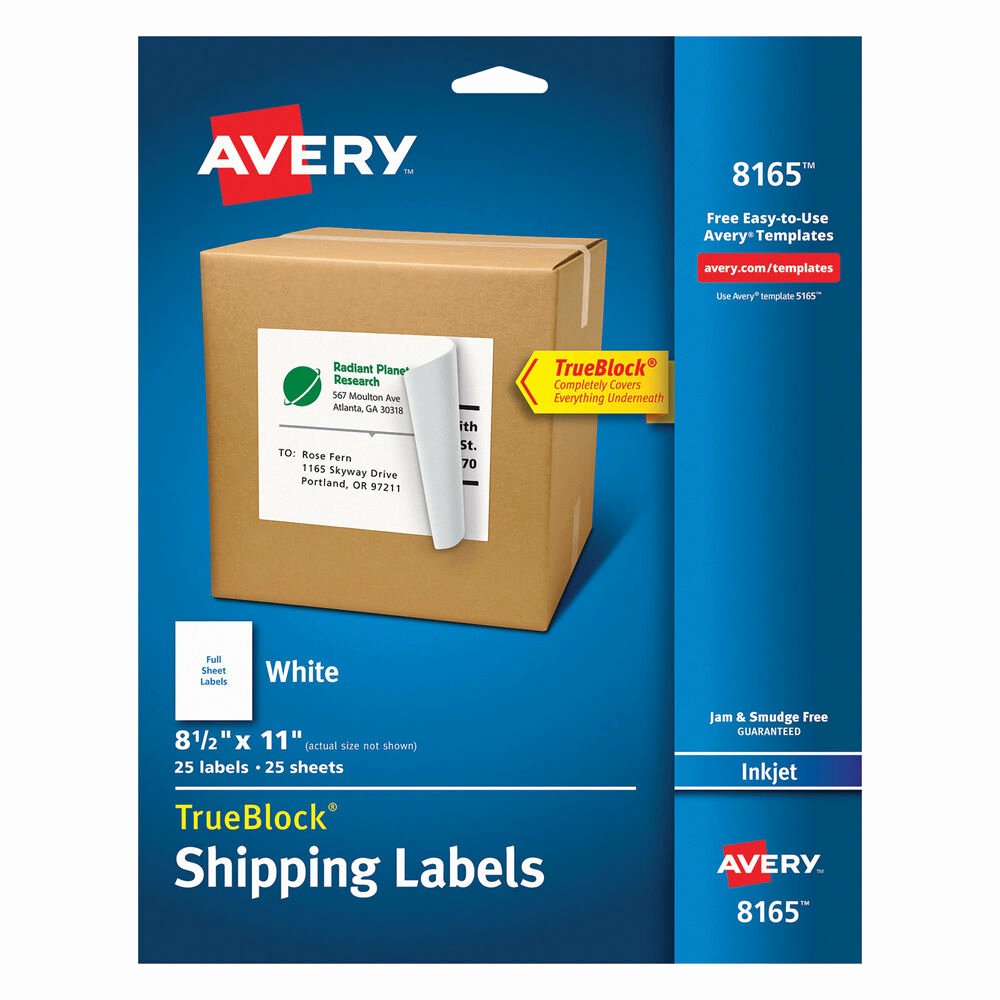 Avery Luggage Tag Template Elegant Avery Full Sheet Labels with Trueblock Technology Inkjet 8