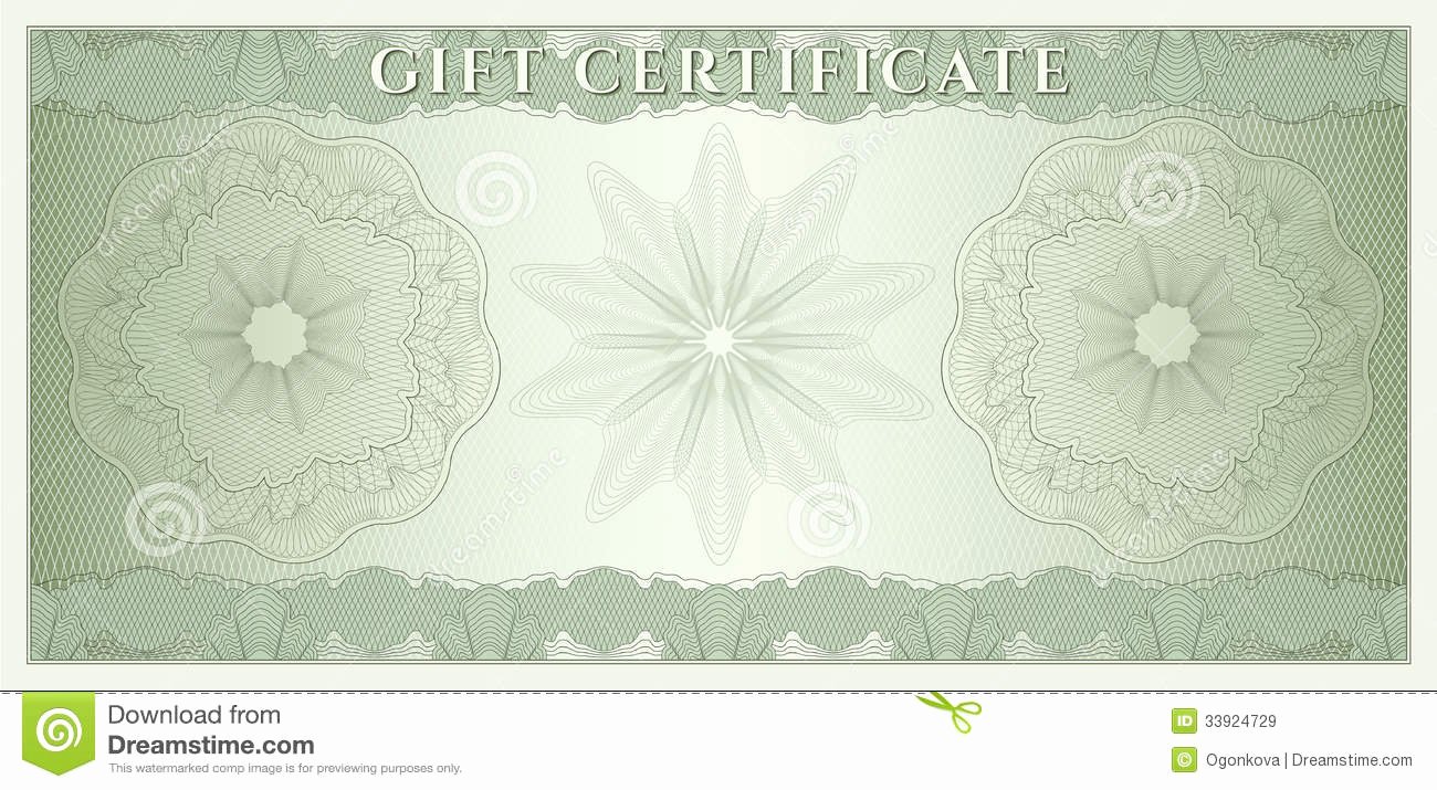 Award Check Template Awesome Voucher Gift Certificate Coupon Money Stock Vector