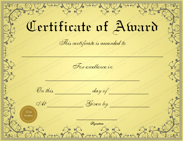 Award Check Template Best Of Certificate Templates