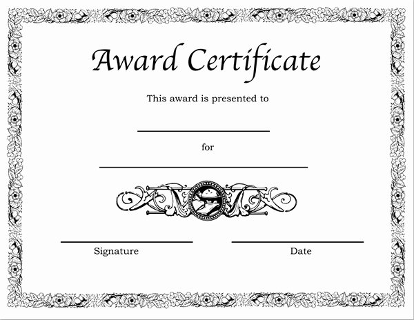 Award Check Template Inspirational Printable Award Certificate Templates