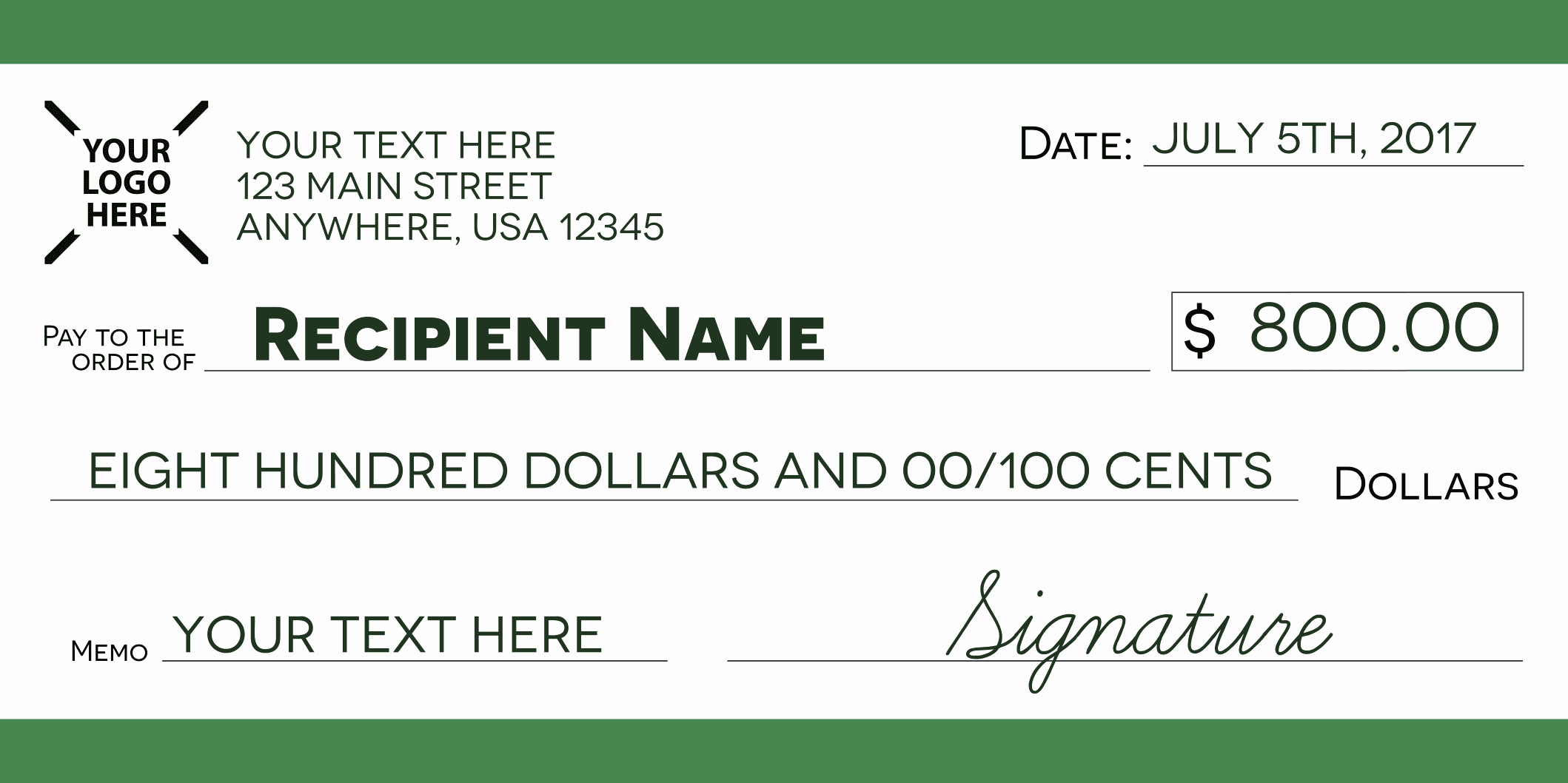 Award Check Template Unique Signage 101 Giant Check Uses and Templates