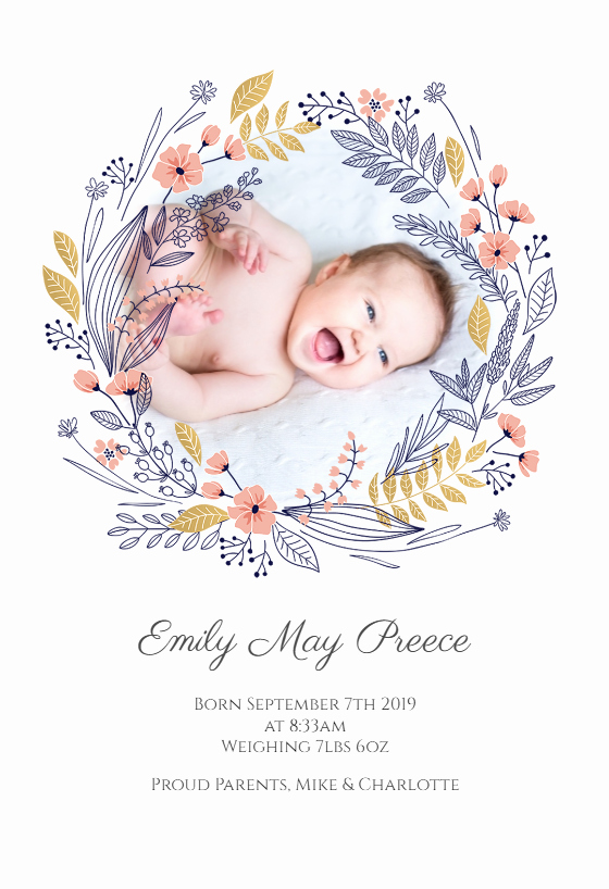 Baby Announcement Email Awesome Birth Wreath Anuncio De Nacimiento Gratis