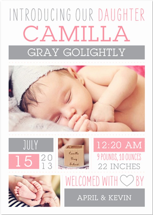 Baby Announcement Email Awesome Cute Birth Announcements April Golightly