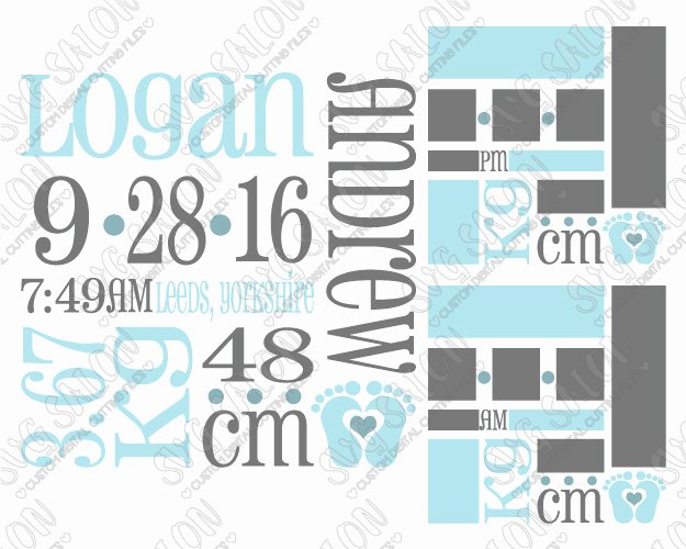 Baby Birth Stats Template Free Lovely Baby Boy Birth Announcement Metric Template Svg Cut File Set