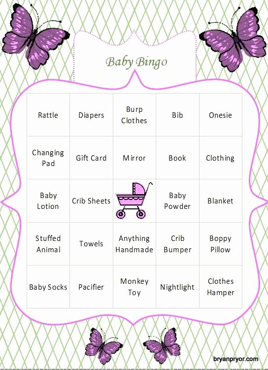Baby Shower Bingo Generator Beautiful Bryan S Site