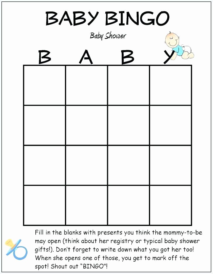Baby Shower Bingo Generator Fresh 15 Blank Bingo Sheet