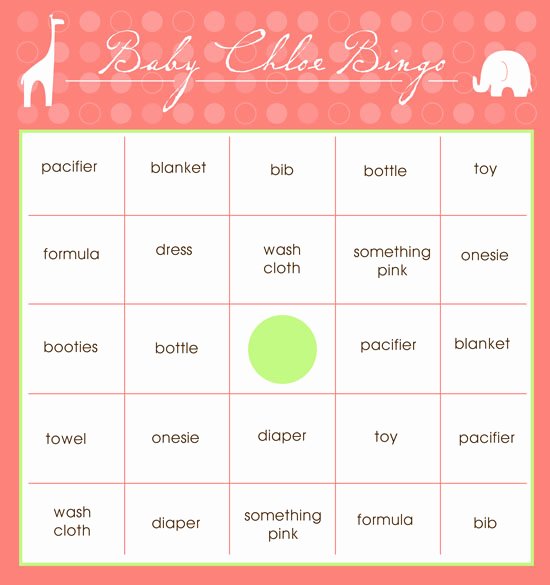 Baby Shower Bingo Generator Unique Free Baby Bingo Cards