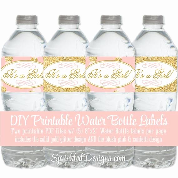 Baby Shower Water Bottle Label Template Free Best Of Printable Baby Shower Water Bottle Labels It S A Girl