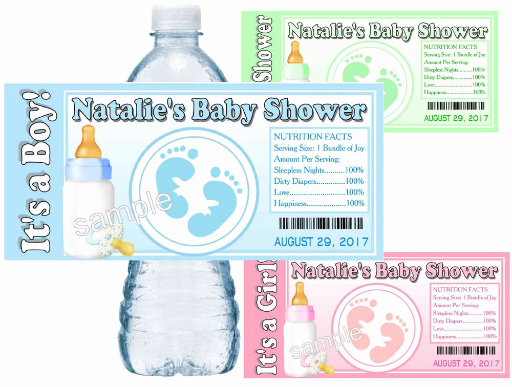 Baby Shower Water Bottle Labels Free Elegant 30 Baby Shower Water Bottle Labels Baby Feet Glossy
