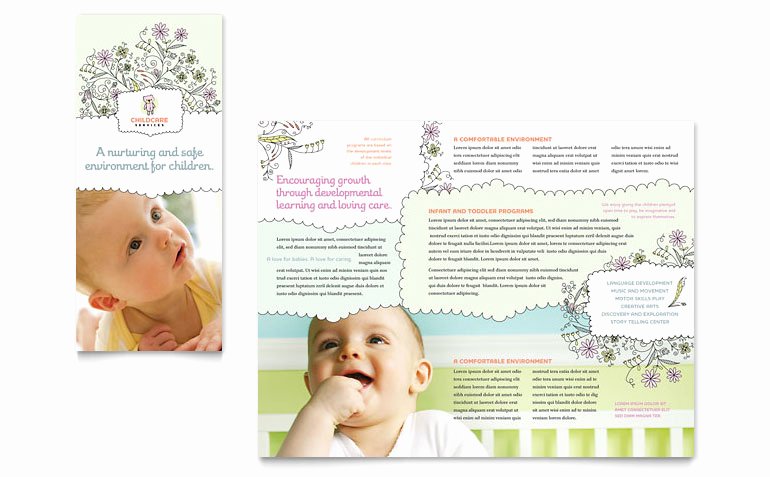 Babysitter Flyer Template Microsoft Word Best Of Babysitting &amp; Daycare Tri Fold Brochure Template Word