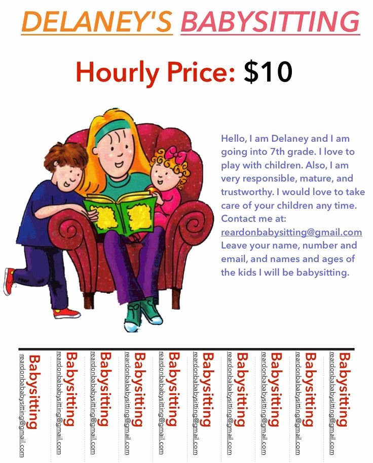 Babysitter Flyer Template Microsoft Word Elegant 10 Best Babysitting Flyer Template Images On Pinterest