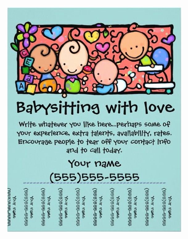 Babysitter Flyer Template Microsoft Word Elegant 15 Cool Babysitting Flyers 14 Babysitting