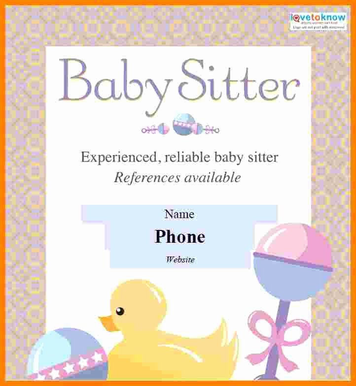 Babysitter Flyer Template Microsoft Word Elegant 8 Babysitting Flyer Template