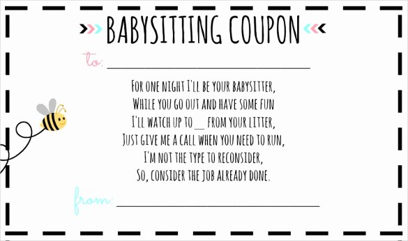 Babysitter Flyer Template Microsoft Word Fresh 11 Babysitting Voucher Templates Psd Ai Indesign