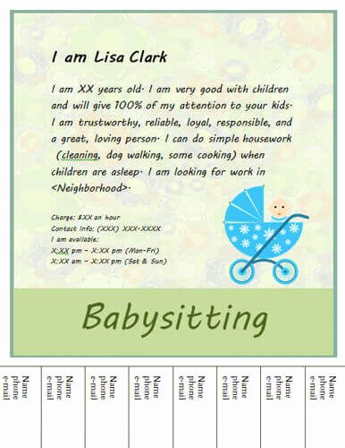 Babysitter Flyer Template Microsoft Word Unique House Cleaning Professional How to Make A House Cleaning