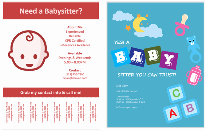 Babysitter Flyer Template Microsoft Word Unique How to Make Flyers In Microsoft Word with Free Templates