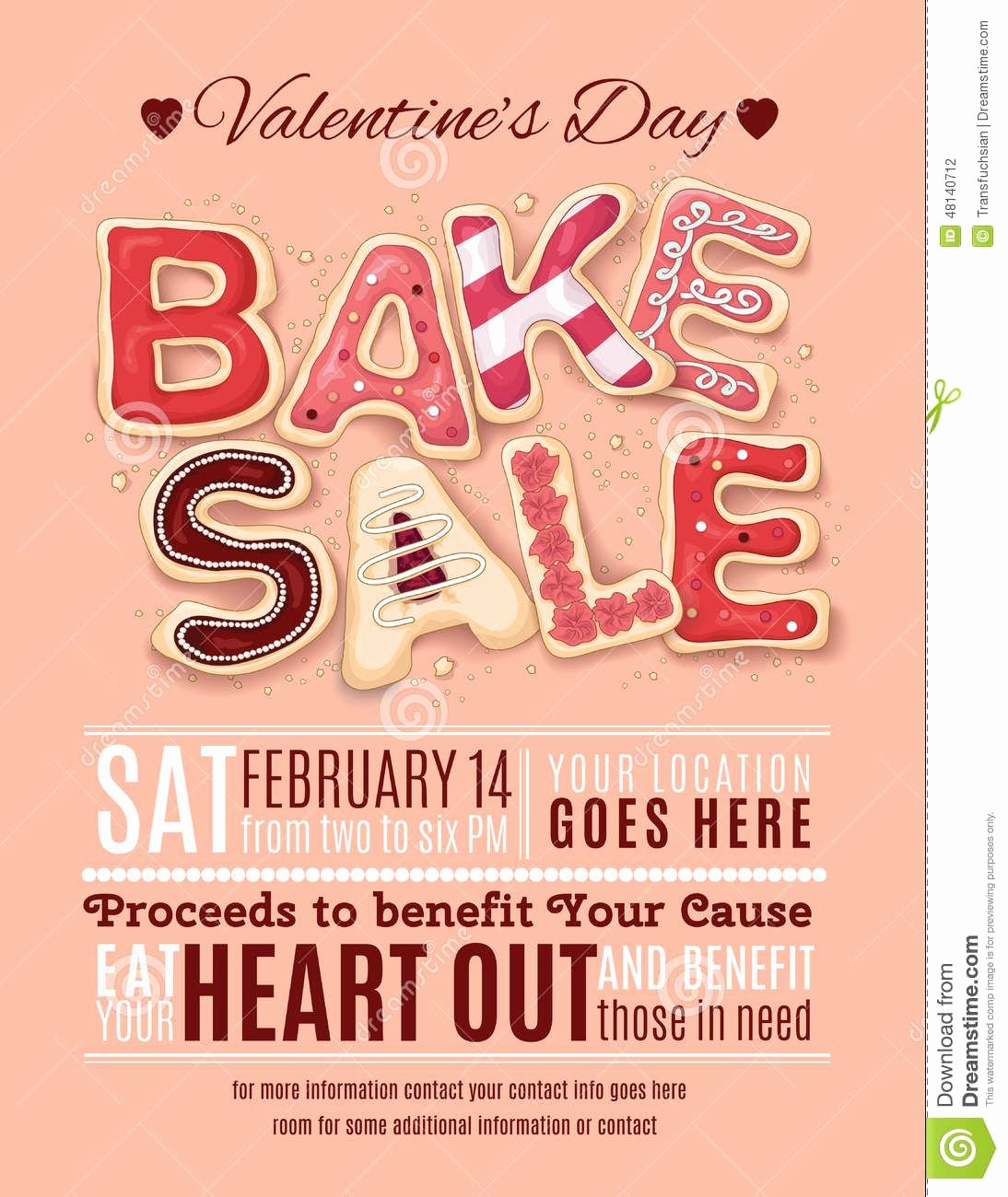 Bake Sale Flyer Ideas Fresh Valentines Day Bake Sale Flyer Template Download From