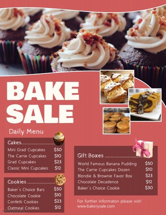 Bake Sale Flyer Ideas New Copy Of Bake Sale Pricelist Flyer Template