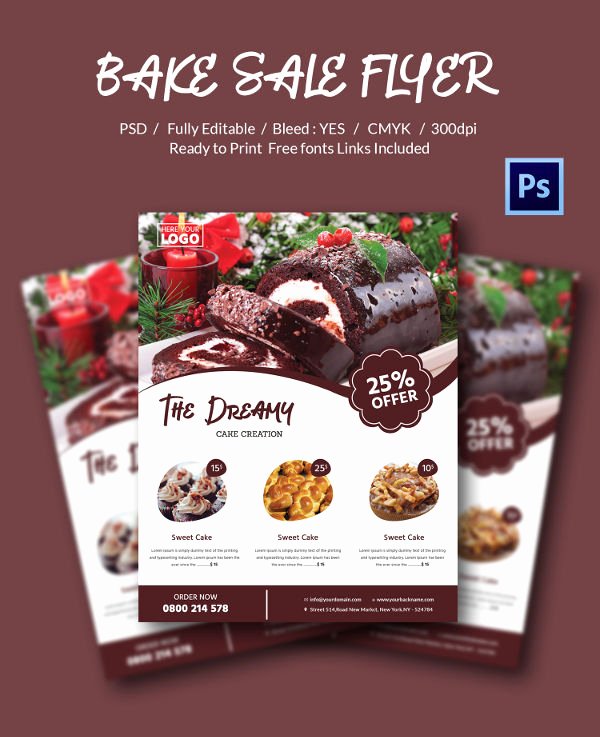 Bake Sale Flyer Template Free Beautiful Bake Sale Flyer Template 34 Free Psd Indesign Ai