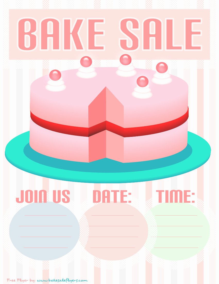 Bake Sale Flyer Template Free Best Of Bake Sale Flyers – Free Flyer Designs