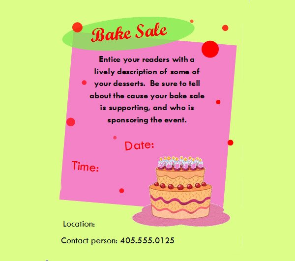 Bake Sale Flyer Template Free Fresh 32 Bake Sale Flyer Templates Ai Psd Publisher