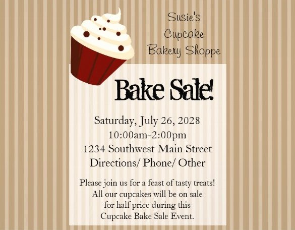 Bake Sale Flyer Template Free Lovely 33 Bake Sale Flyer Templates Free Psd Indesign Ai