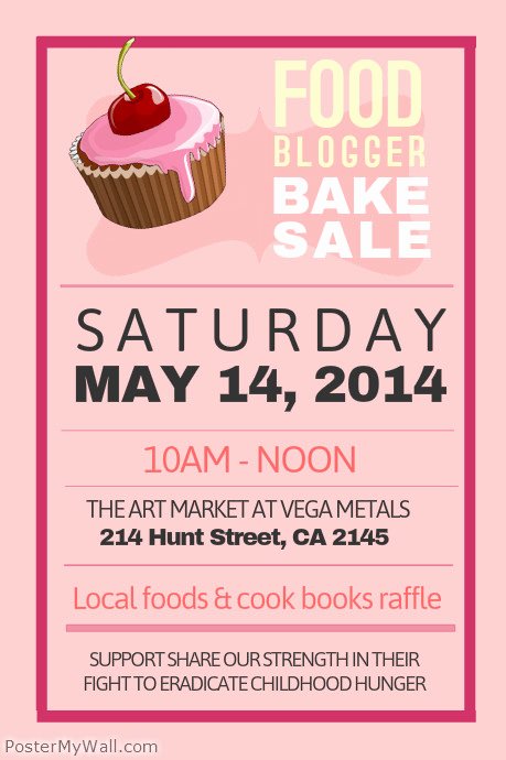 Bake Sale Flyer Template Free Lovely Bake Sale Poster Template