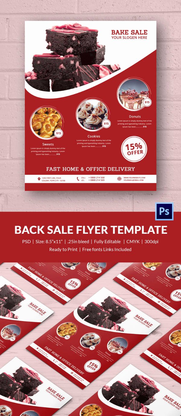 Bake Sale Flyer Template Free New Bake Sale Flyer Template 34 Free Psd Indesign Ai