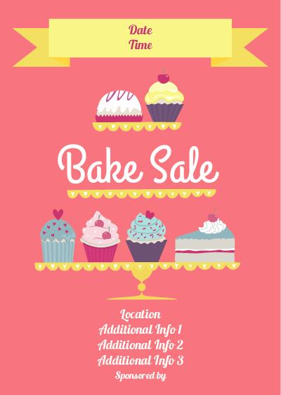 Bake Sale Flyer Template Free Unique Show Details for Bake Sale Poster 2