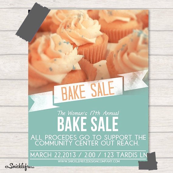 Bake Sale Flyer Templates Free Awesome Items Similar to Bake Sale Flyer Personalized Printable