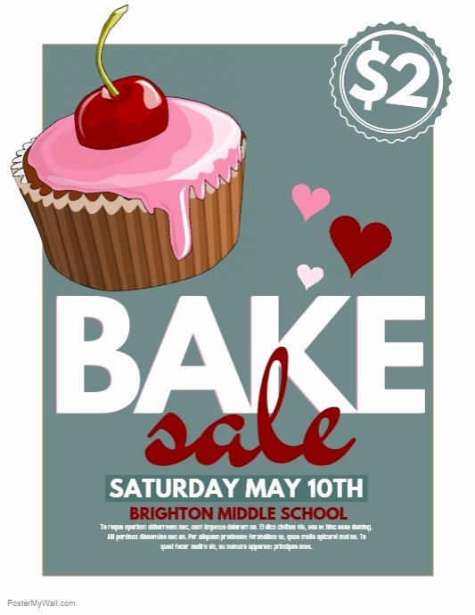 Bake Sale Flyer Templates Free Beautiful Bake Sale Template